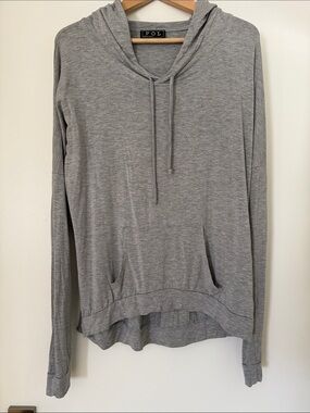 POL Heather Gray Lightweight Hooded Top